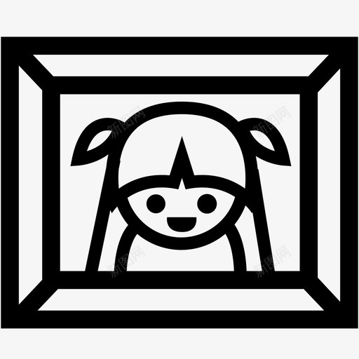 肖像相框女孩图标svg_新图网 https://ixintu.com 人物 图像 女孩 摄影 照片 相框 肖像