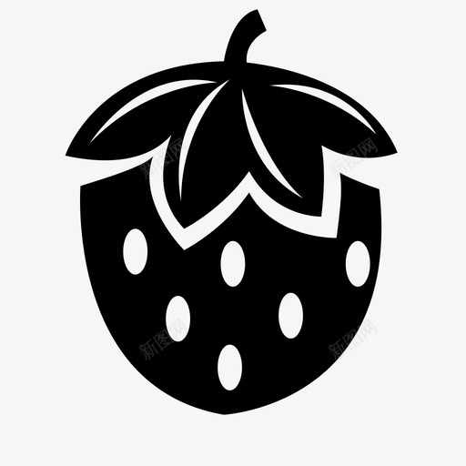 草莓零食营养图标svg_新图网 https://ixintu.com 健康零食 健康食品 果汁 水果 膳食 草莓 营养 零食
