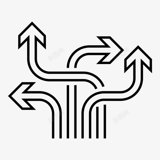 不同的方式组选项图标svg_新图网 https://ixintu.com 不同的方式 丰富 目标 组 赢家 路径 路线 选项