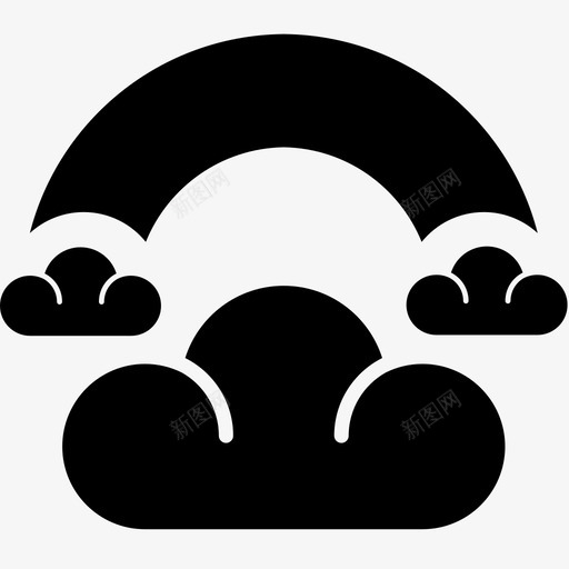 彩虹云彩自然图标svg_新图网 https://ixintu.com 云彩 天气 天空 彩虹 自然