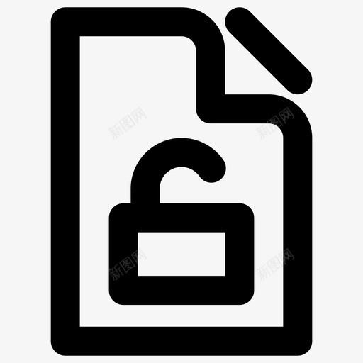 解锁文档访问打开访问图标svg_新图网 https://ixintu.com 打开访问 挂锁 解锁文档 访问