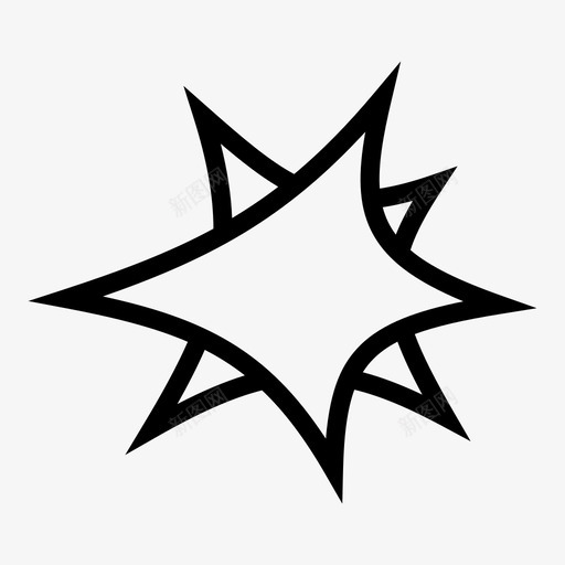 爆炸砰图标svg_新图网 https://ixintu.com 爆炸 砰