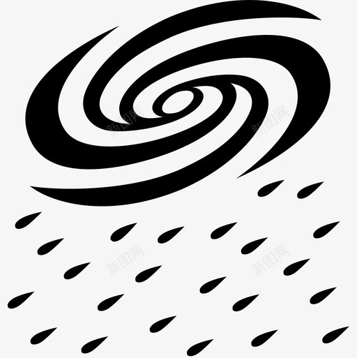台风灾害自然灾害图标svg_新图网 https://ixintu.com 台风 天气 天气预报 潮湿 灾害 自然灾害 降雨