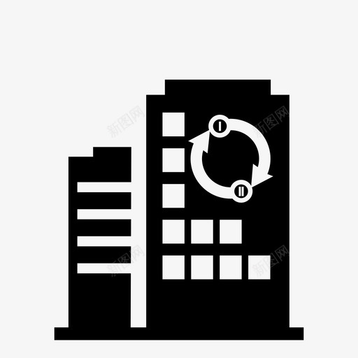 公寓交换不动产居住空间图标svg_新图网 https://ixintu.com 不动产 住宅 住房 公寓交换 城市 居住空间