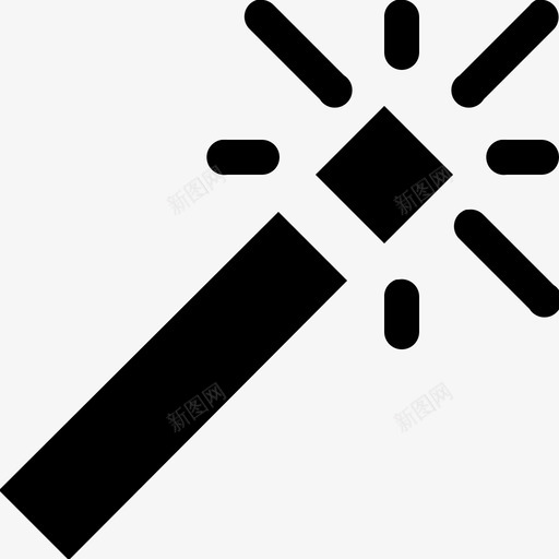 魔杖魔力魔术图标svg_新图网 https://ixintu.com 偶像 女巫 工具 巫师 魔力 魔术 魔术师 魔杖