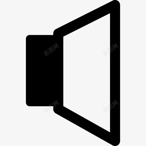 扬声器侧视图工具和用具计算机和媒体1图标svg_新图网 https://ixintu.com 工具和用具 扬声器侧视图 计算机和媒体1