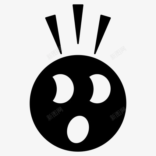 惊讶敬畏表情图标svg_新图网 https://ixintu.com 哇 天哪 害怕 情绪 惊讶 敬畏 脸 表情 震惊