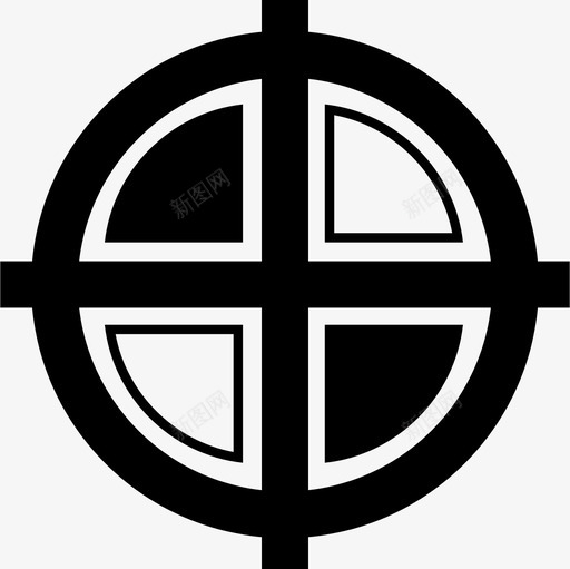 黑白十字线标牌文具图标svg_新图网 https://ixintu.com 文具 标牌 黑白十字线