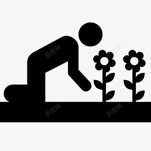 园丁农场花图标svg_新图网 https://ixintu.com 人 农场 园丁 土壤 有机 植物 花 食物