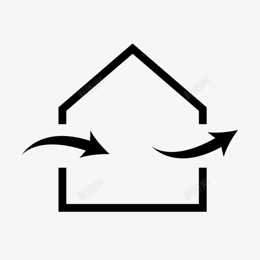 通风风生活空间图标svg_新图网 https://ixintu.com 室内通风 建筑 建筑物 房屋 生活空间 空调 通风 风