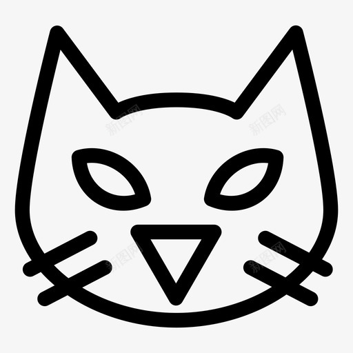 黑猫假日恐怖图标svg_新图网 https://ixintu.com 万圣节 假日 夜晚 形状 怪物 恐怖 恐惧 插图 神秘 线图标 黑猫