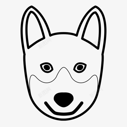 狗野狗狼图标svg_新图网 https://ixintu.com 动物 动物头 哈士奇头像 狗 狗品种 狗头 狗脸 狼 脸 野狗 野生动物