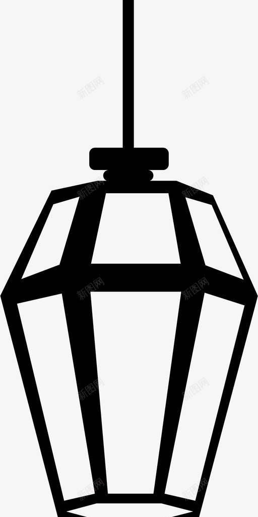 悬挂路灯路灯灯具图标svg_新图网 https://ixintu.com 台灯 悬挂路灯 灯具 煤油灯 照明 路灯