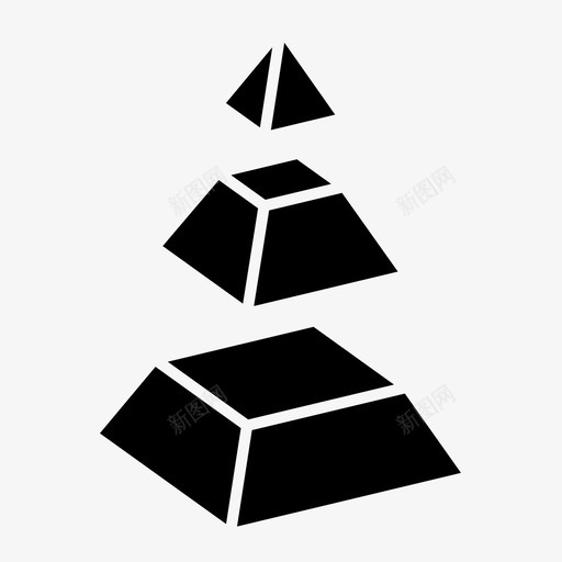 金字塔分割移动部分图标svg_新图网 https://ixintu.com 三维 侧面 分离 四面体 多面体 拉开 移动 结构 部分 金字塔分割