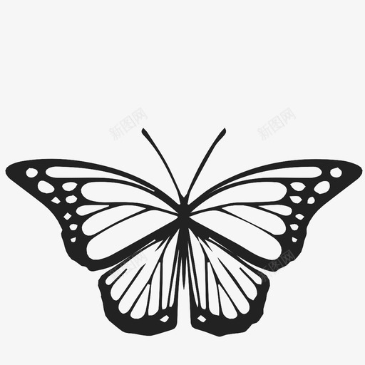 蝴蝶美丽帝王图标svg_新图网 https://ixintu.com 优雅 帝王 昆虫 美丽 蝴蝶 飞虫