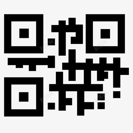 二维码扫描标签图标svg_新图网 https://ixintu.com 二维码 扫描 标签