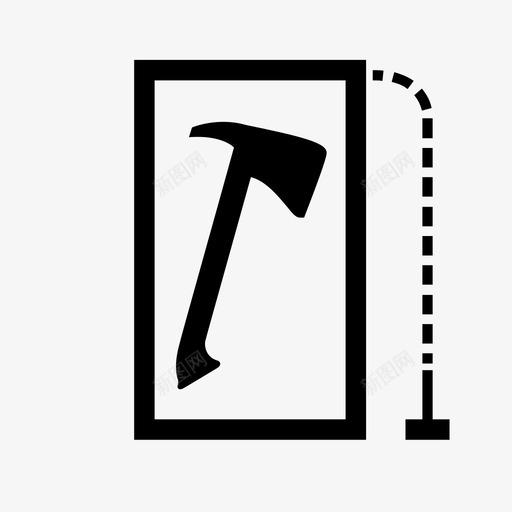玻璃后面的消防斧安全救援图标svg_新图网 https://ixintu.com 安全 打碎玻璃 救援 消防员 消防斧 玻璃后面的消防斧 紧急情况下打碎玻璃 英雄