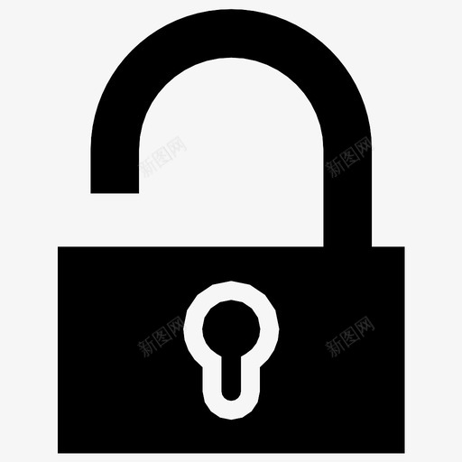 开锁门钥匙图标svg_新图网 https://ixintu.com 安全 开锁 打开 挂锁 钥匙 门