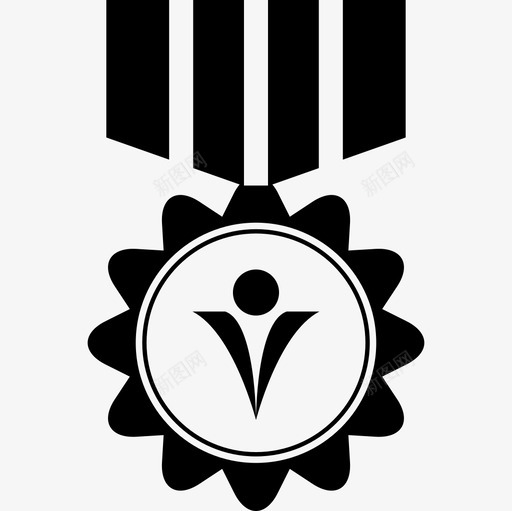 带符号的勋章变体勋章图标svg_新图网 https://ixintu.com 勋章 带符号的勋章变体