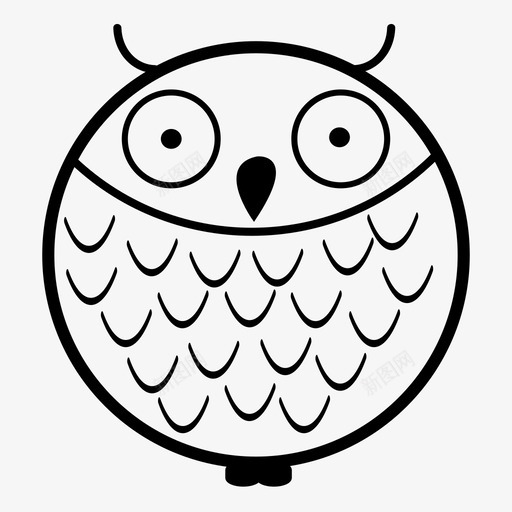 猫头鹰夜行鸟动物群图标svg_新图网 https://ixintu.com 动物 动物群 卡通猫头鹰 卡通鸟 夜行动物 夜行鸟 小鸟 猫头鹰 鸟类