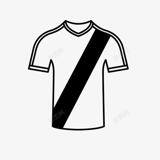 球衣制服T恤图标svg_新图网 https://ixintu.com T恤 制服 款式 球衣 足球 颜色