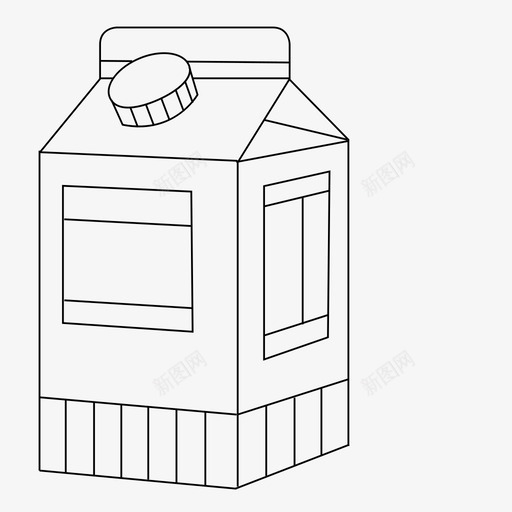 纸箱饮料果汁盒图标svg_新图网 https://ixintu.com 果汁盒 牛奶盒 纸箱 饮料