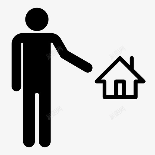 房地产经纪人小房子住房图标svg_新图网 https://ixintu.com 住房 小房子 居住空间 房地产 房地产经纪人 房屋