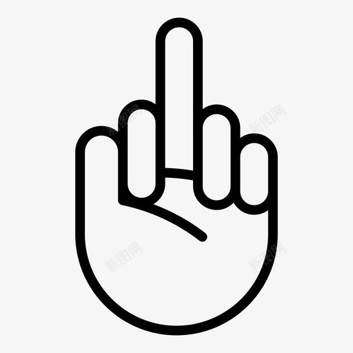 中指数字手掌图标svg_新图网 https://ixintu.com 不文明手势 中指 四肢 手 手指 手掌 挥手 数字 灵巧的手 点 粗鲁 鄙视 鄙视的手势