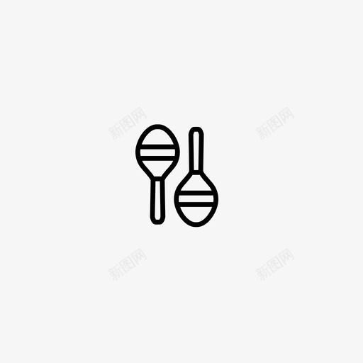 马拉卡斯摇打击乐图标svg_新图网 https://ixintu.com 乐器 乐队 各种乐队装备 打击乐 拉丁音乐 摇 音乐家 音乐艺术家 马拉卡斯