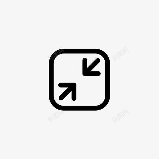 最小化按钮折叠图标svg_新图网 https://ixintu.com 图标 折叠 按钮 更小 最小化 用户界面 用户界面图标2 界面 调整大小 退出全屏