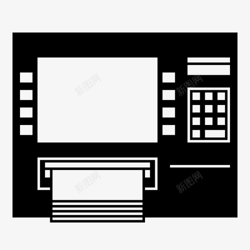 atm键盘机器图标svg_新图网 https://ixintu.com atm 交易 储蓄 取款机 屏幕 技术 支付 机器 终端 货币 键盘