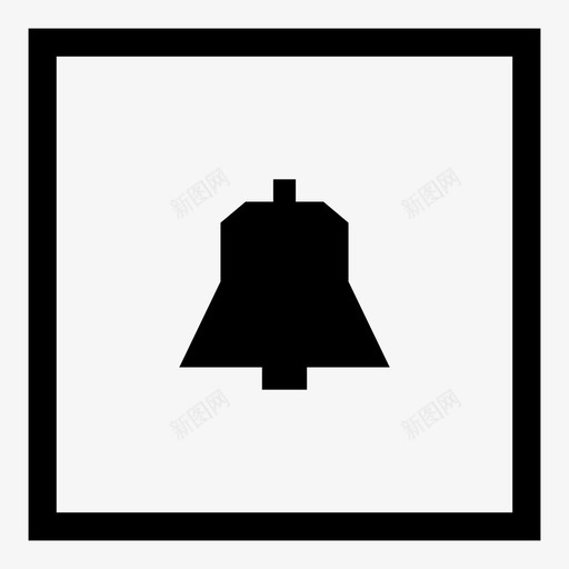 铃铛ui方形图标svg_新图网 https://ixintu.com 110平方 ui 声音 方形 方形ui 方形界面 方形设计 界面设计 铃声 铃铛