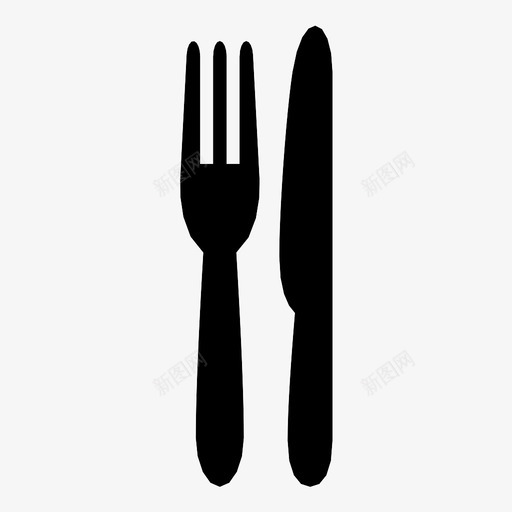 银器叉子刀图标svg_新图网 https://ixintu.com 刀 叉子 银器 餐具 餐厅