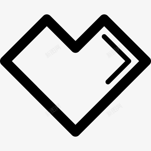 心脏直形轮廓变体形状随机图标svg_新图网 https://ixintu.com 形状 心脏直形轮廓变体 随机图标