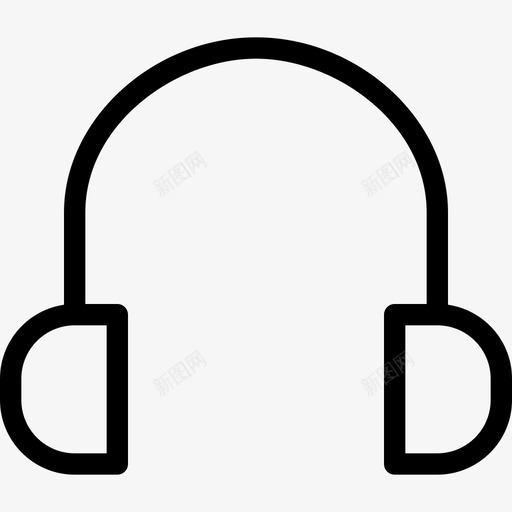 耳机声音小图标svg_新图网 https://ixintu.com 声音 小 形状 扬声器 插图 播放器 标志 线路图标 耳机 音乐剧