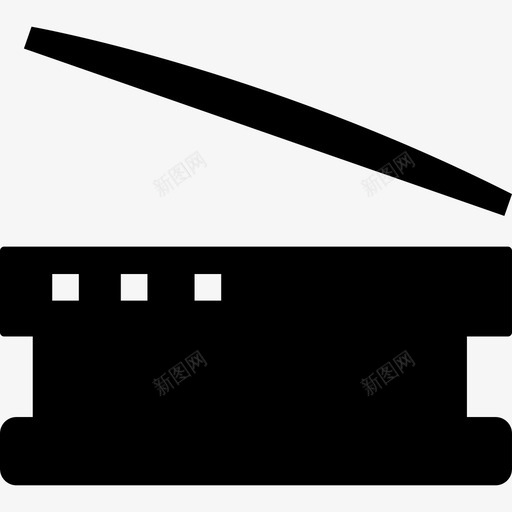 带微开盖的扫描仪工具和用具计算机和媒体1图标svg_新图网 https://ixintu.com 工具和用具 带微开盖的扫描仪 计算机和媒体1