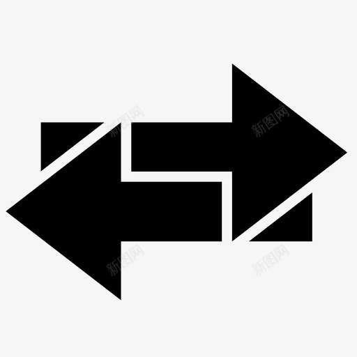 箭头交换相反图标svg_新图网 https://ixintu.com 交换 交易 反转 相反 箭头 转移