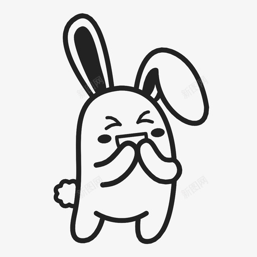兔子笑兔子卡瓦伊图标svg_新图网 https://ixintu.com 兔子 卡瓦伊 开玩笑 快乐 搞笑 笑兔子
