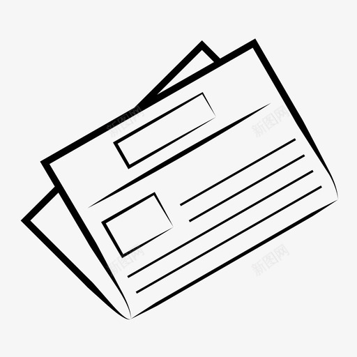 报纸日报每日新闻图标svg_新图网 https://ixintu.com 周刊 周报 头条新闻 报纸 日报 每日新闻