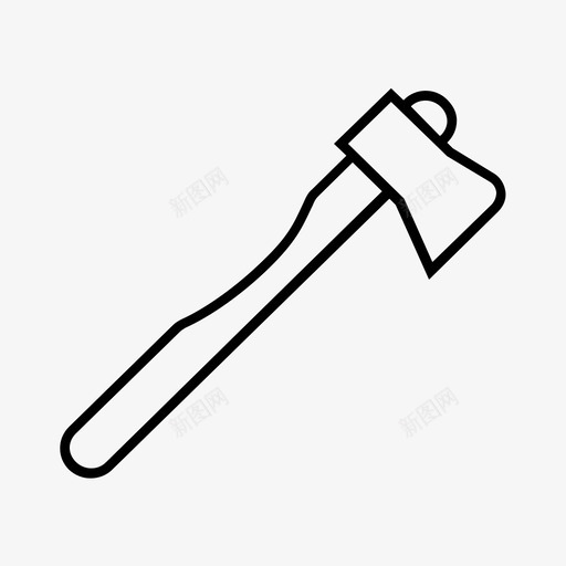 斧头武器切片图标svg_新图网 https://ixintu.com 伐木工人 切片 斧头 武器 砍 锋利