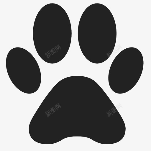 爪印脚印宠物图标svg_新图网 https://ixintu.com 动物足迹 宠物 爪印 狗印 狗掌印 狗爪 脚印