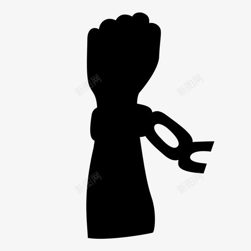 拳头手反对图标svg_新图网 https://ixintu.com 举起拳头 反对 反抗 囚犯 手 手指 抗议 拳头 自由