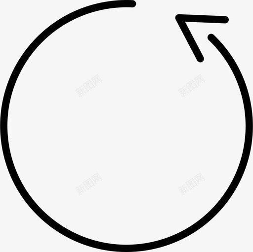 重用旋转重新启动图标svg_新图网 https://ixintu.com 可持续性 回收 旋转 箭头 逆时针 重做 重新启动 重用
