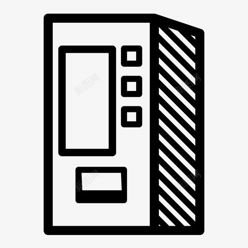 自动售货机小贩汽水机图标svg_新图网 https://ixintu.com 咖啡机 小吃机 小贩 投币机 汽水机 自动售货机 零食机