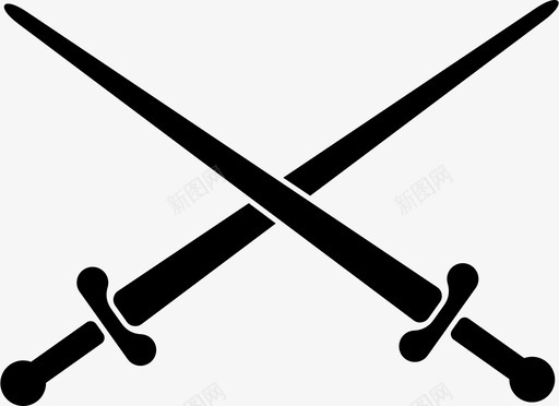 剑剑战武器图标svg_新图网 https://ixintu.com 军用LOGO 军队 刀刃 剑 剑战 武器 锋利 防御