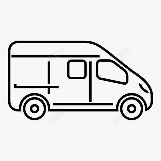 货车旅行车交通工具图标svg_新图网 https://ixintu.com 交通工具 旅行车 汽车 移动车辆 货车 轮廓图标 送货车