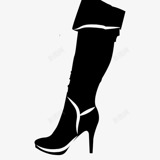 靴子衣服时尚图标svg_新图网 https://ixintu.com 女士 时尚 脚 衣服 靴子 鞋子 高跟靴 高跟鞋