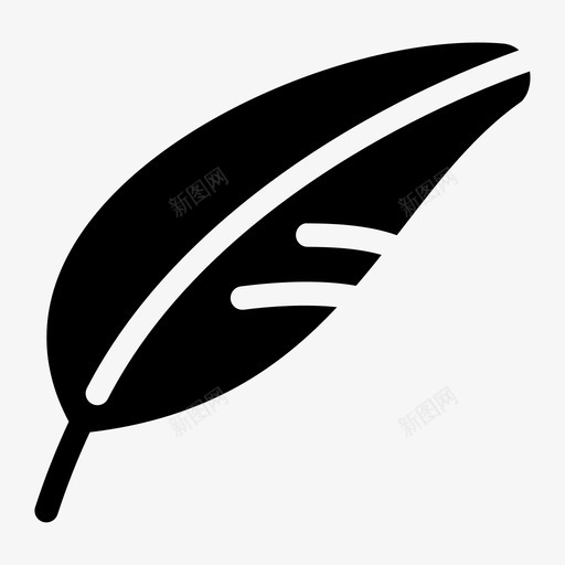 羽毛笔书写工具图标svg_新图网 https://ixintu.com 书写 写作 实心图标 工具 形状 教育 教育实心 文具 旧日 笔 羽毛 羽毛笔
