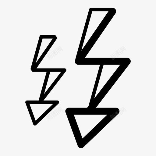 电雷电罢工图标svg_新图网 https://ixintu.com 坠落 火花 电 电击 电力 罢工 闪电 雷电 风暴