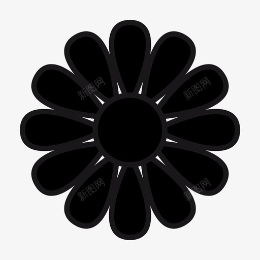 鲜花盛开图标svg_新图网 https://ixintu.com 鲜花盛开